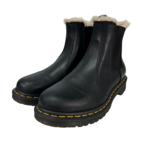 Doc Martens Leonore Black Faux Fur Chelsea Boots US 8